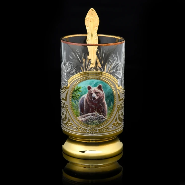 Подстаканник "Медведь". Златоуст.