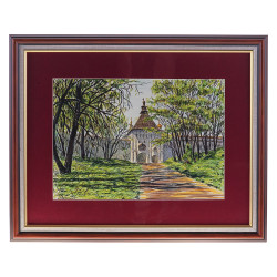Картина "Звенигород. Саввино-Сторожевский монастырь" 52х42 см.