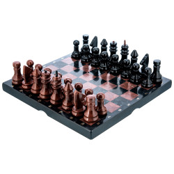 Шахматы с каменными фигурами 40х40 см.