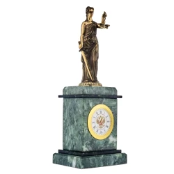 Часы настольные из камня и бронзы "Правосудие. Фемида".