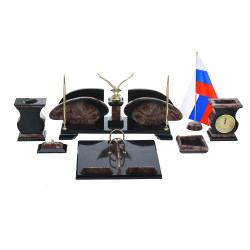 Настольный письменный набор из натурального камня "Орел"