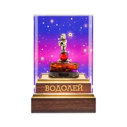 Статуэтка из янтаря и бронзы "Знак Зодиака Водолей".