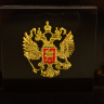 Визитница из натурального камня "Герб РФ".