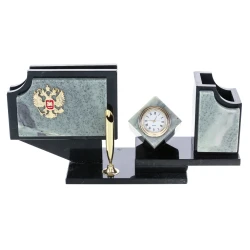 Письменный набор из натурального камня "Герб".