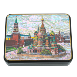 Шкатулка с художественной росписью "Летняя Москва".