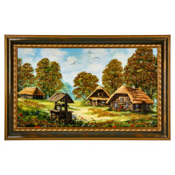 Картина янтарная "Пейзаж" 40х70 см
