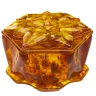 Шкатулка из янтаря "Шестигранник".