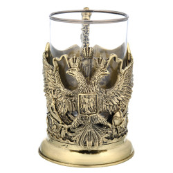 Подстаканник латунный "Герб РФ".
