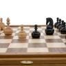 Игровой набор с шахматами из массива черного дуба 48х48 см.