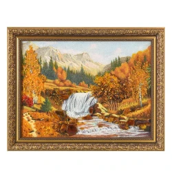 Картина янтарная "Водопад" 30х40 см.