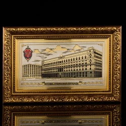Панно "Лубянская площадь. ФСБ". Златоуст 26х17 см.