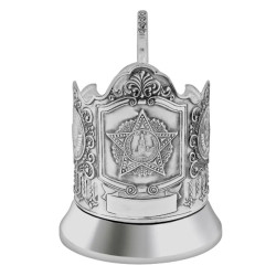 Подстаканник «Орден Победы» посеребренный с чернением (Герб СССР). Кольчугинский мельхиор