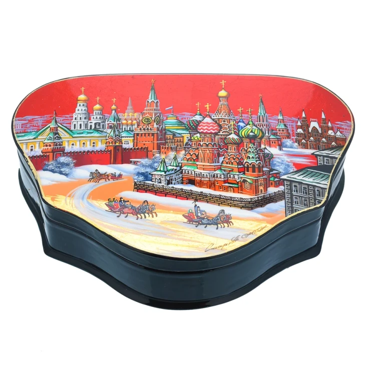 Шкатулка с художественной росписью "Старая Москва".