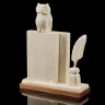Скульптура из кости "Филин на книге".