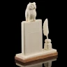 Скульптура из кости "Филин на книге".