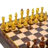 Шахматы деревянные с янтарными фигурами 37х37 см.