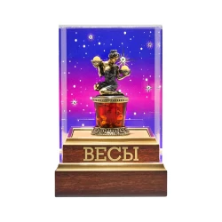 Статуэтка из янтаря и бронзы "Знак Зодиака Весы".