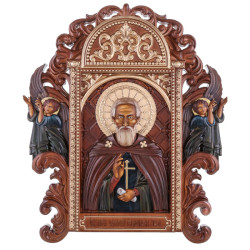 Икона деревянная "Сергий Радонежский" 75х65 см
