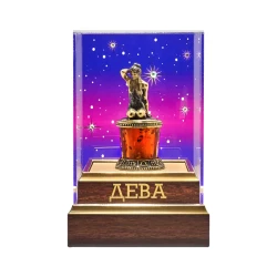 Статуэтка из янтаря и бронзы "Знак Зодиака Дева".