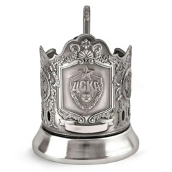 Подстаканник никелированный "ЦСКА" с чернью "Кольчугино"