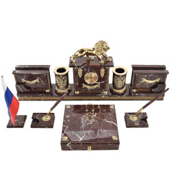 Настольный набор для руководителя "Президентский". Яшма
