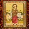 Икона янтарная "Святая Матрона" 35х38 см.