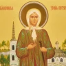 Икона янтарная "Святая Матрона" 35х38 см.