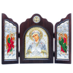 Икона Триптих "БМ Семистрельная" 34 х 24 см