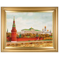 Картина янтарная "Большой Кремлевский дворец" 60х80 см