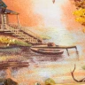 Картина янтарная "Домик лесника" 30х40 см.