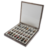 Шахматный ларец с оловянными фигурами "Полтава" 37х37 см.