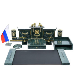 Настольный письменный набор "Престиж" из мрамора и бронзы