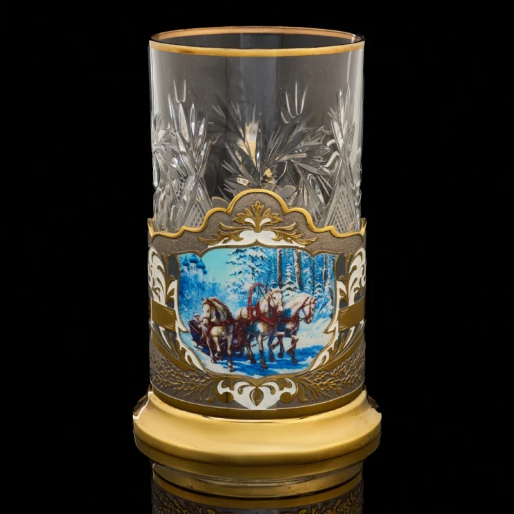 Подстаканник "Тройка". Златоуст.