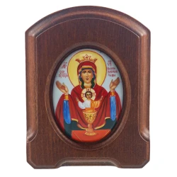 Икона "Неупиваемая чаша". Ростовская финифть 10,5х13,5 см.
