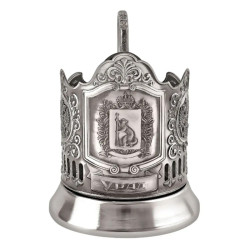 Подстаканник никелированный "Урал" с чернью "Кольчугино"
