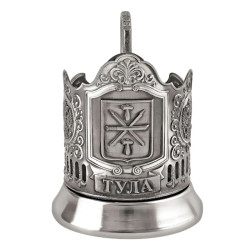 Подстаканник никелированный "Тула" с чернью "Кольчугино"