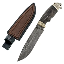 Нож сувенирный из дамасской стали "Тигр".