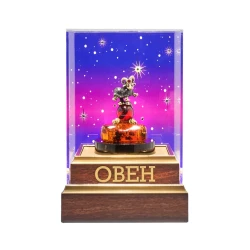 Статуэтка из янтаря и бронзы "Знак Зодиака Овен".