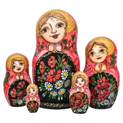 Матрешка "Цветы" 5 мест.