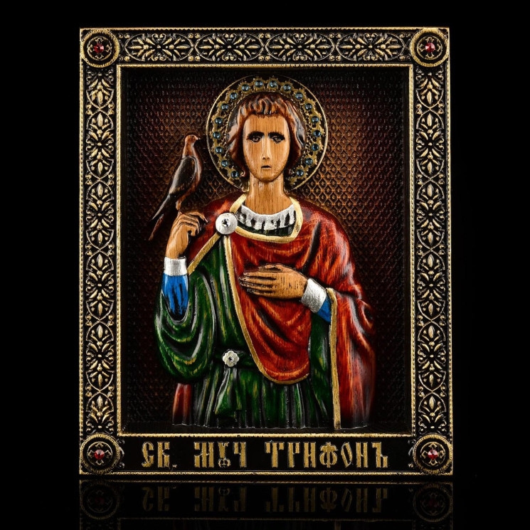 Икона "Трифон" 19 х 23 см